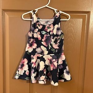 My Littlest One | Pemplum style top with floral design